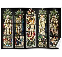 The East Window of Troutbeck Church, Cumbria Poster