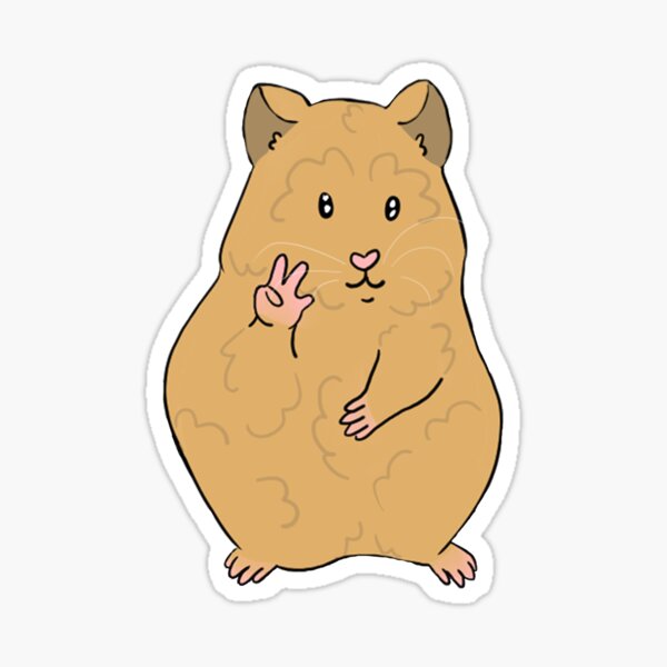 Peace Sign Hamster Sticker For Sale By Purroblematic Redbubble