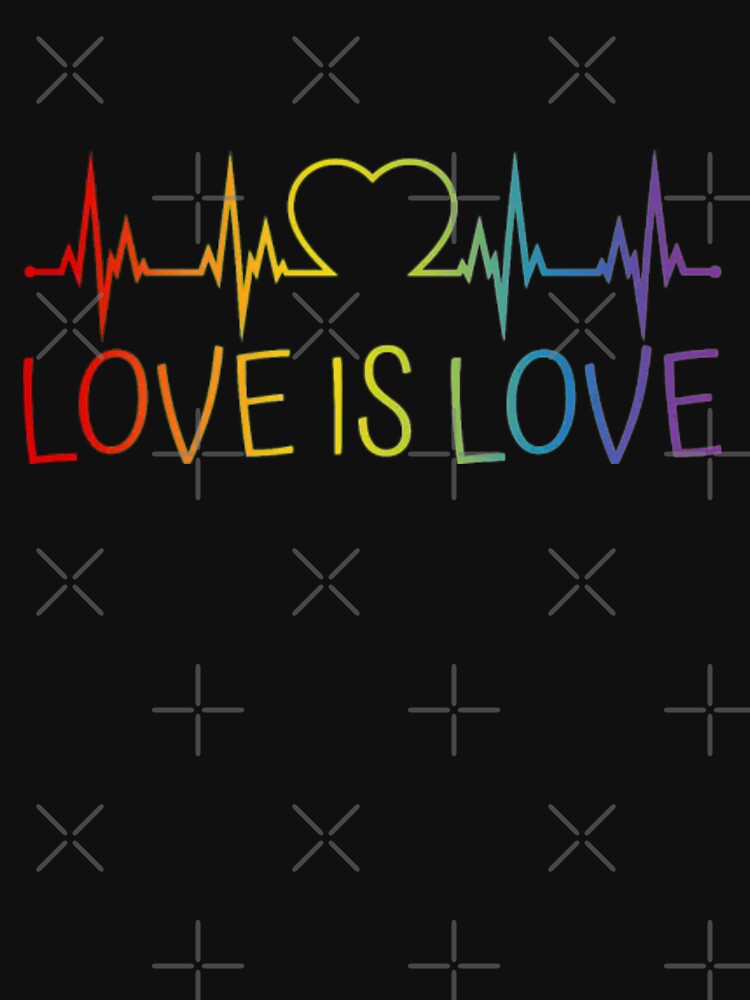 Rainbow Ecg Lgbt Heartbeat T Shirt Gay Lesbian Pride T Shirt By