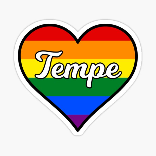 Tempe Arizona Gay Pride Heart Sticker For Sale By Fearcity Redbubble