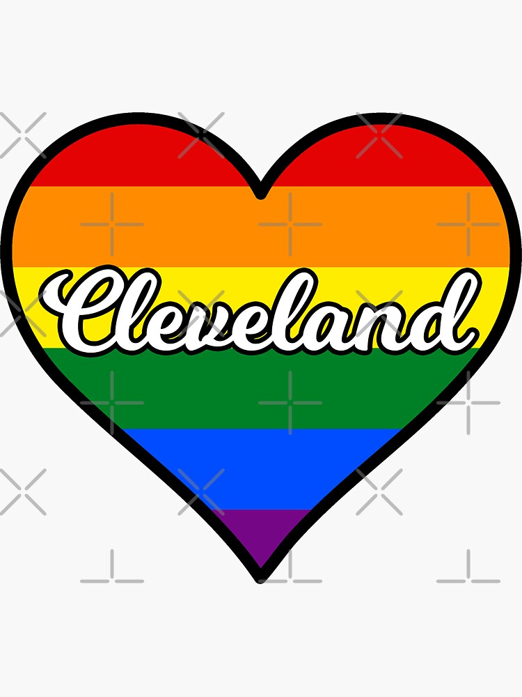 Cleveland Ohio Gay Pride Heart Sticker For Sale By Fearcity Redbubble