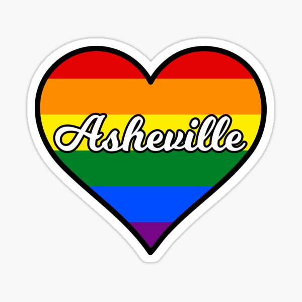 Asheville North Carolina Gay Pride Heart Sticker For Sale By Fearcity