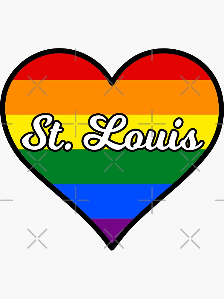 St Louis Missouri Gay Pride Heart Sticker For Sale By Fearcity