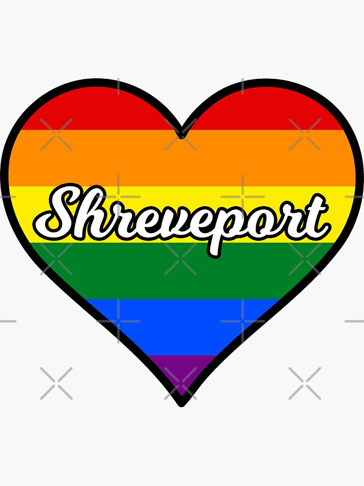 Shreveport Louisiana Gay Pride Heart Sticker For Sale By Fearcity