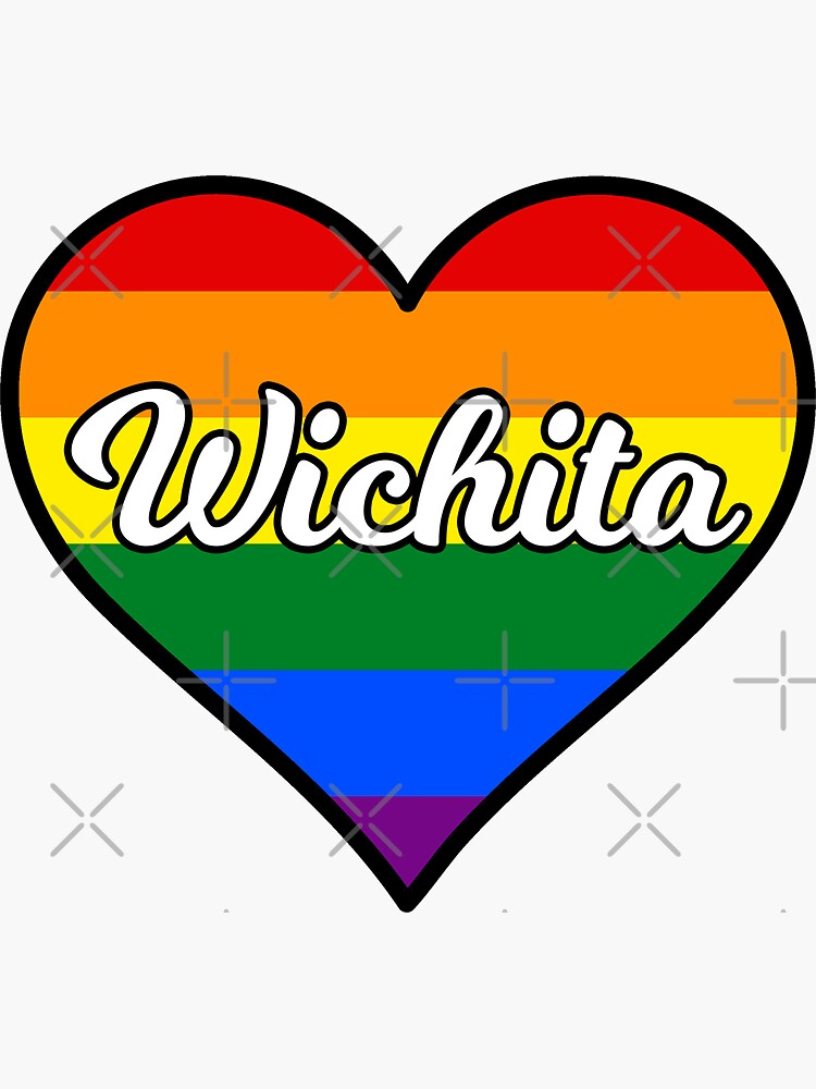 Wichita Kansas Gay Pride Heart Sticker For Sale By Fearcity Redbubble