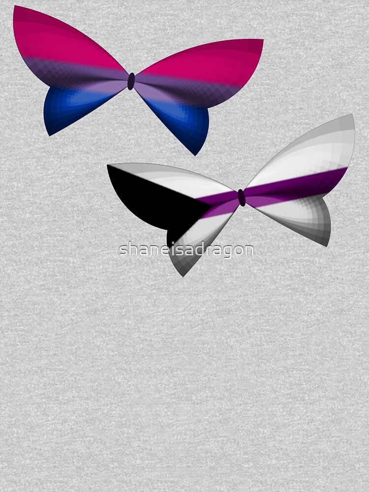 Bi Demisexual Pride Butterflies T Shirt By Shaneisadragon Redbubble