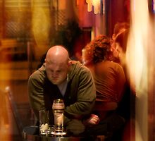 troubled man in a crowd by marcwellman2000