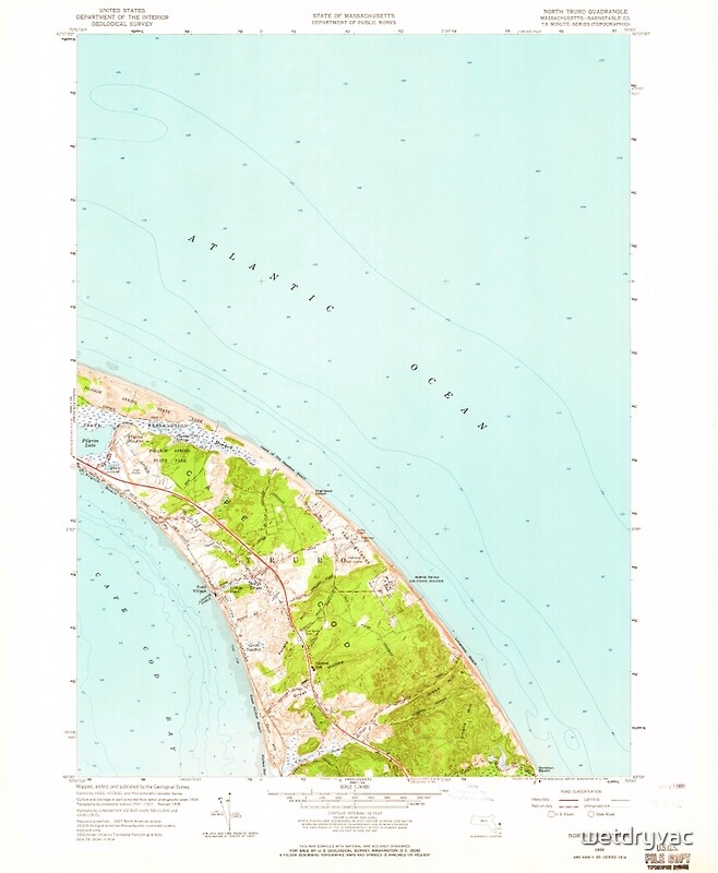 "Massachusetts USGS Historical Topo Map MA North Truro 350392 1958