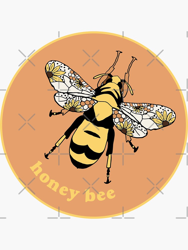 Honey Bee Sticker For Sale By Logankinkade Redbubble