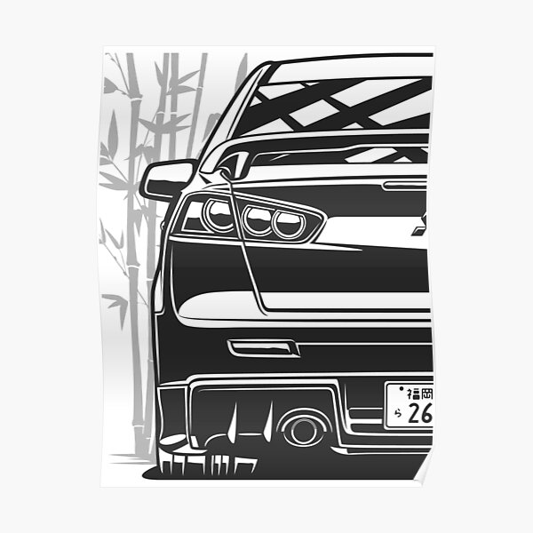 Evo X Fragment Poster By Olegmarkaryan Redbubble