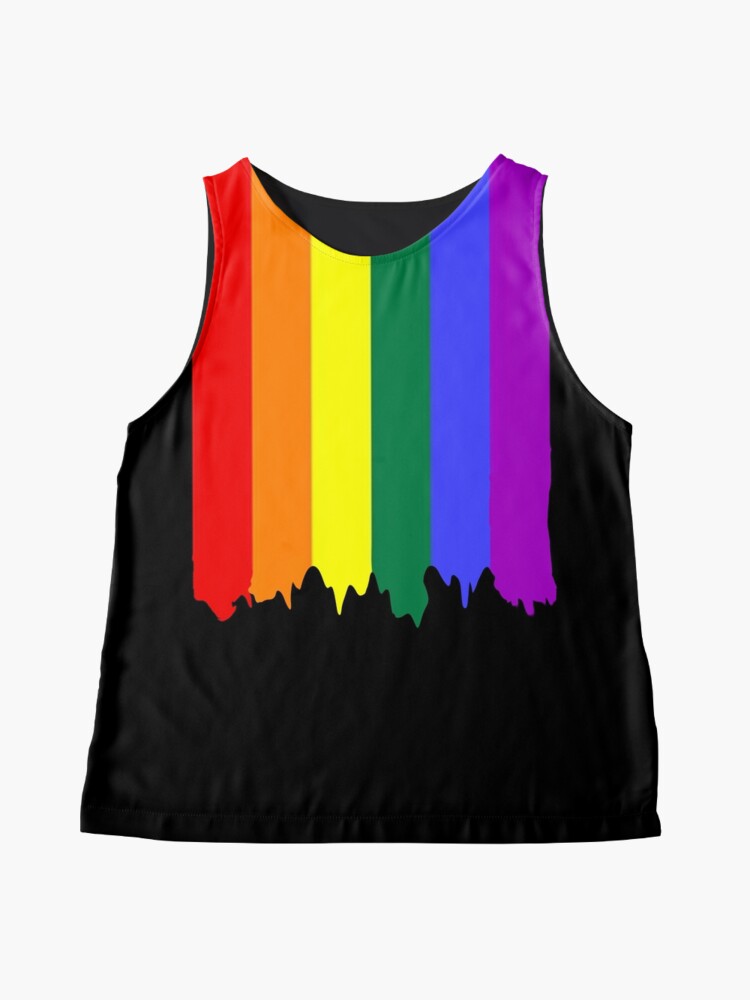 Lgbt Gay Pride Rainbow Drip Paint Sleeveless Top For Sale By Ricaso