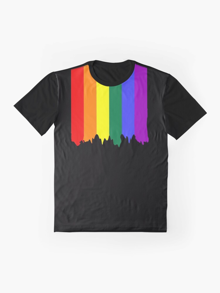 LGBT Gay Pride Rainbow Drip Paint T Shirt By Ricaso Redbubble