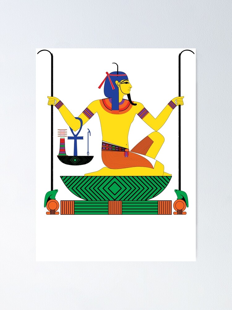 Heh FRESH Colors Egyptian Gods Goddesses And Deities Poster By