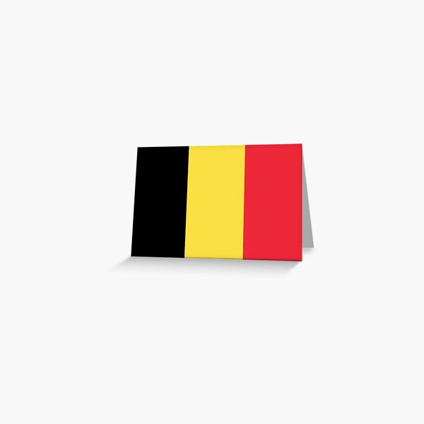 Flag Of Belgium Black Yellow Red Greeting Card By Pdgraphics Redbubble