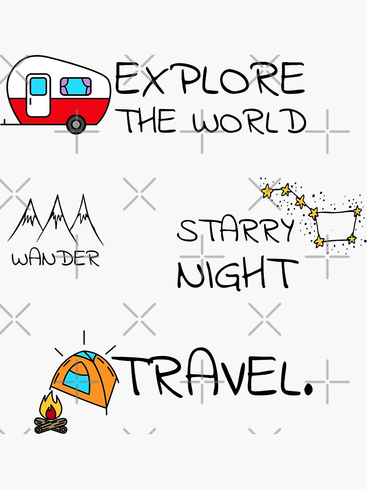 Travel Sticker Pack Sticker For Sale By Tristahx Redbubble