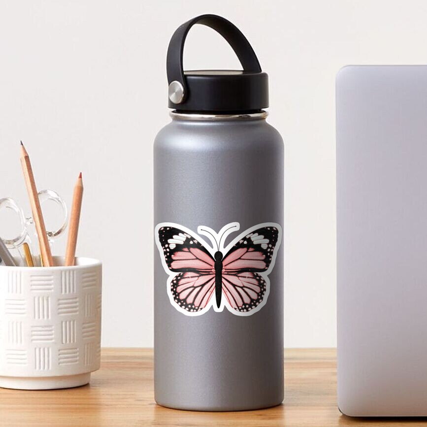 Light Pink Butterfly Sticker For Sale By Emmagsheehan Redbubble