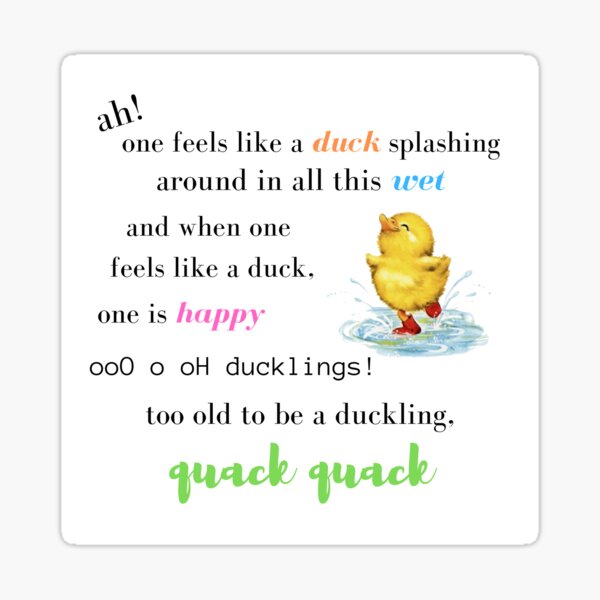 John Mulaney Duck Joke Sticker For Sale By Madisunbaker Redbubble