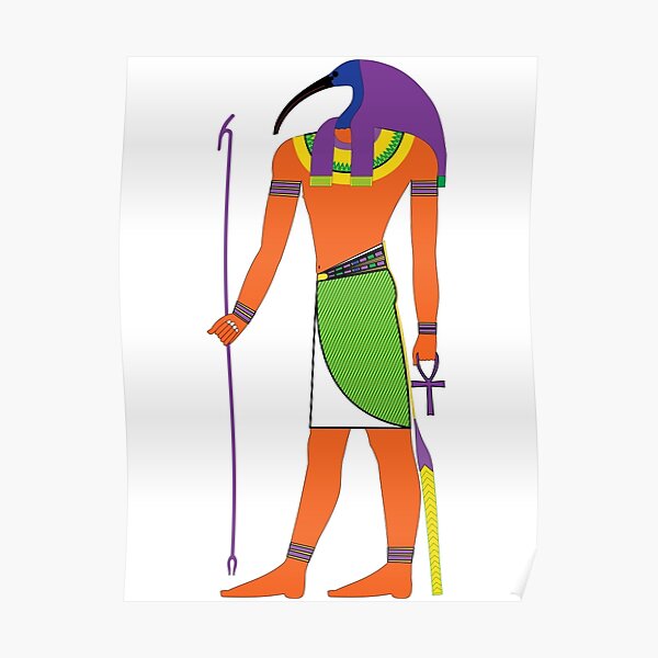 Thoth Fresh Colors Egyptian Gods Goddesses And Deities Poster