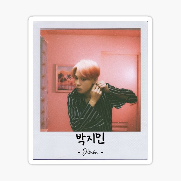 Jimin Polaroid Sticker For Sale By Marisaurban Redbubble