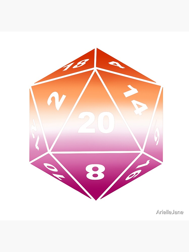 Lesbian Pride Flag D Dungeons Dragons Dice Poster For Sale By