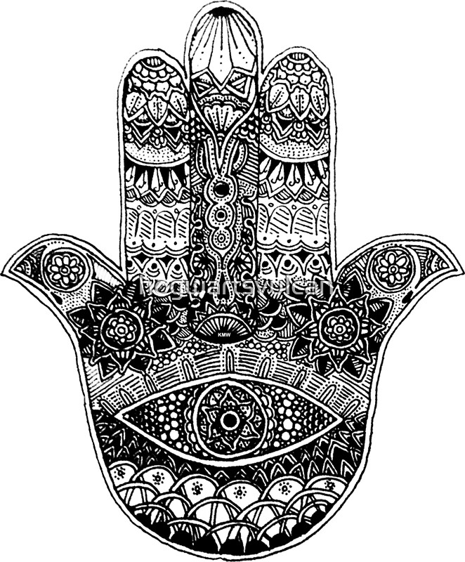 quot hand drawn hamsa hand mandala zentangle evil eye quot art quot hand drawn hamsa hand mandala zentangle evil eye quot art