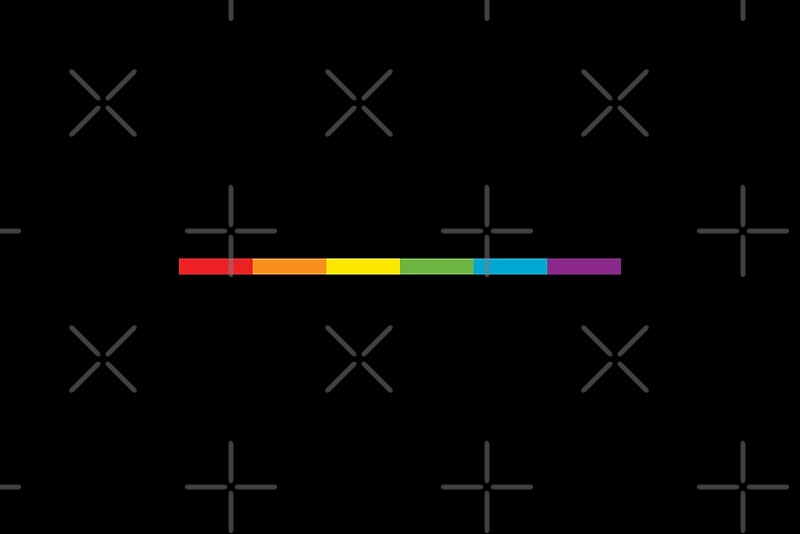 LGBT Thin Subtle Modern Rainbow Flag On Black Gay Lesbian Bisexual