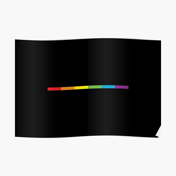 LGBT Thin Subtle Modern Rainbow Flag On Black Gay Lesbian Bisexual