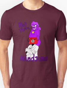 purple guy shirt