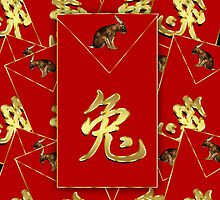 Chinese New Year - Red Envelope - Year Of Rabbit by Moonlake