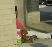 TEMP 51 sittin in the sun to stay warm with teddy by activtist