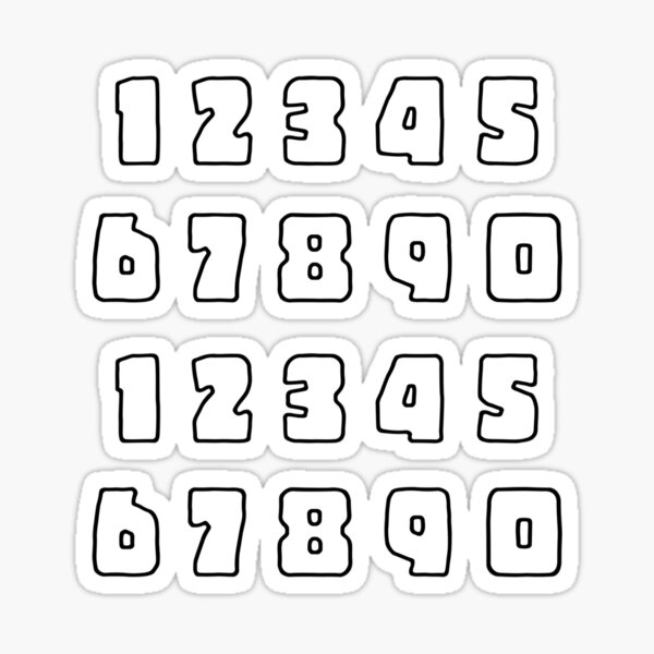 Numbers Sticker Pack Sticker For Sale By Tristahx Redbubble