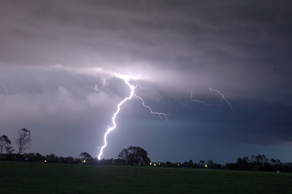 "Severe Thunderstorm And Lightning" By Michael Bath | Redbubble