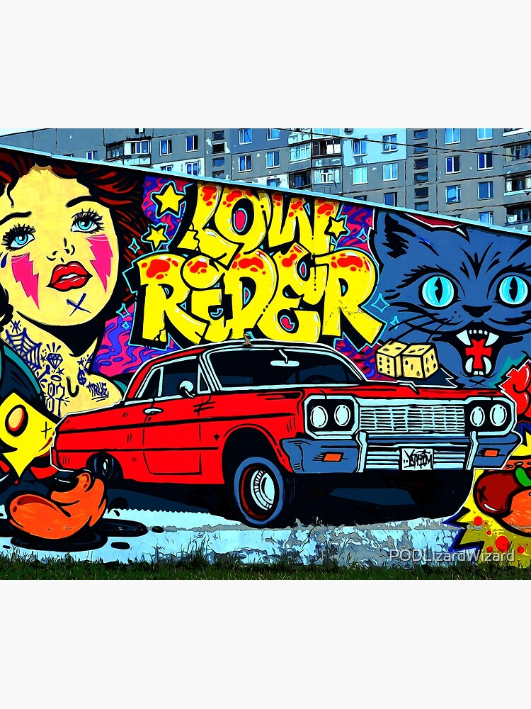 Low Rider Graffiti Street Art Columbia Art Print By Podlizardwizard