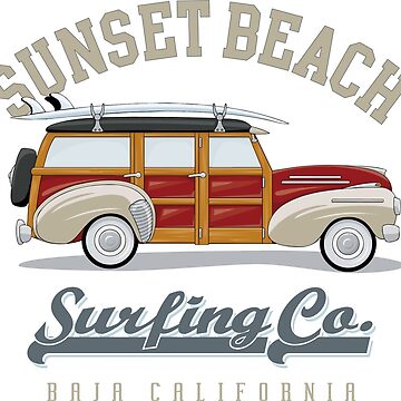 Vintage Surf Sticker For Sale By Alexrow Redbubble