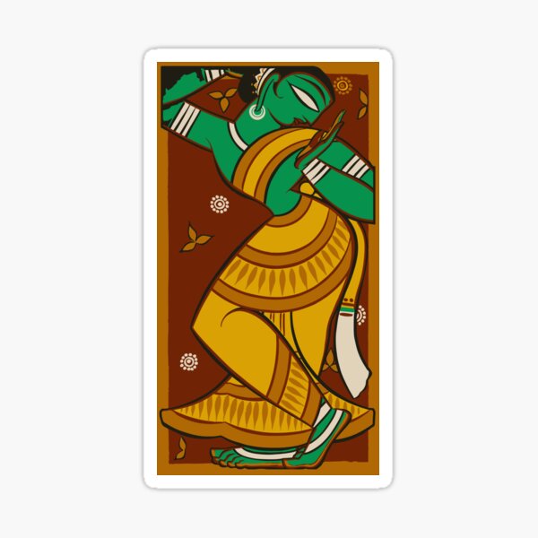 Dancing Gopi By Jamini Roy Sticker For Sale By Elforzi Redbubble