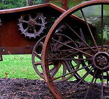 Antique Manure Spreader by Marcia Rubin