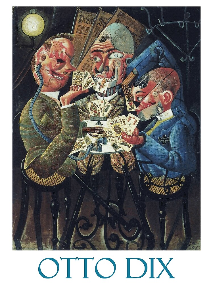 The Skat Players By Otto Dix Premium Matte Vertical Poster Sold By