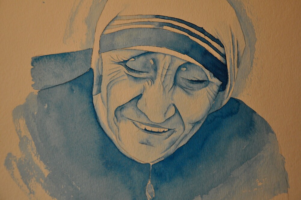 Mother Theresa laughing. Sophie <b>Jane Mortimer</b> - flat,1000x1000,075,f