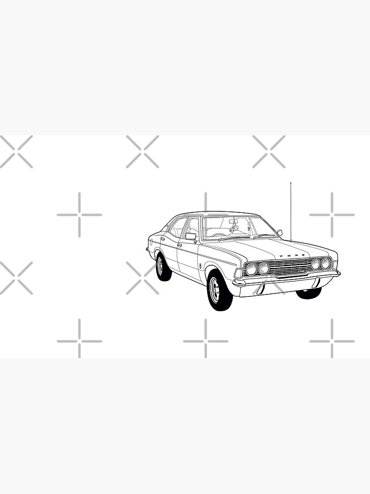 Ford Cortina Tc Mark Iii Gxl Fan Art Vector Drawing Mug By