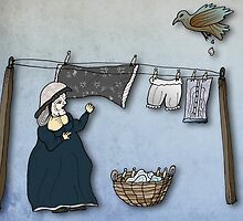 the washer woman & her nemesis... (oh crap!) by vampvamp