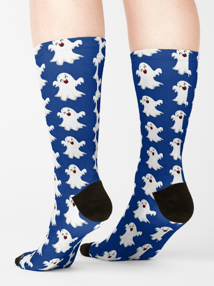 Halloween Special Blushing Cute Ghost Face Pattern Socks By Skr