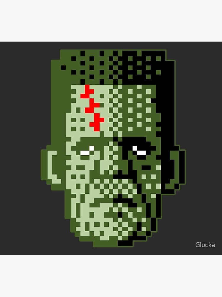 Póster El monstruo de Frankenstein Pixel Art de Glucka Redbubble