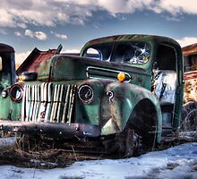 Retired Green Ford Pickup by Timothy S Price