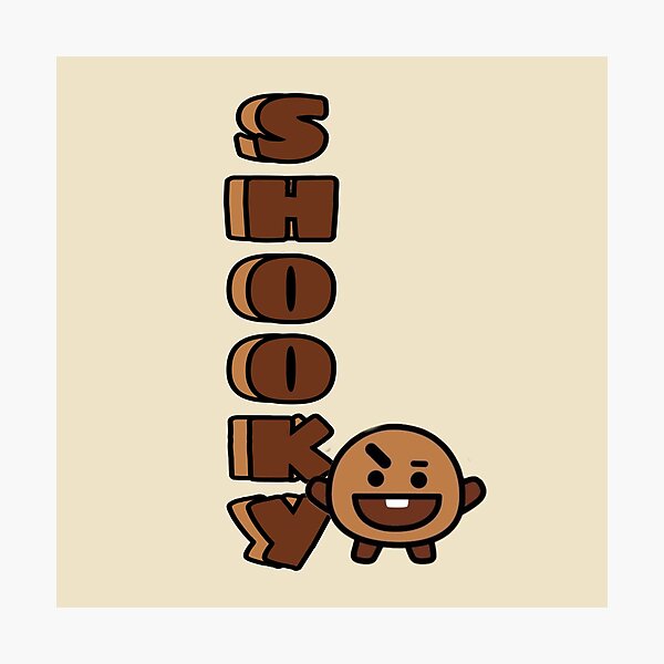 Suga Yoongi Shooky BT21 BTS Sticker Photographic Print By Infiresss