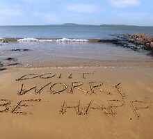 dont worry be happy beach by morrbyte
