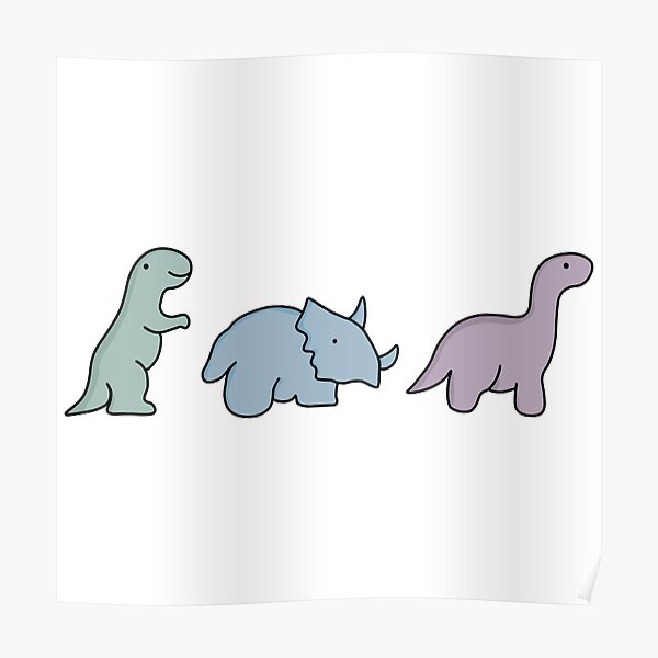 Dinosaurs Poster For Sale By Okihanashop Redbubble