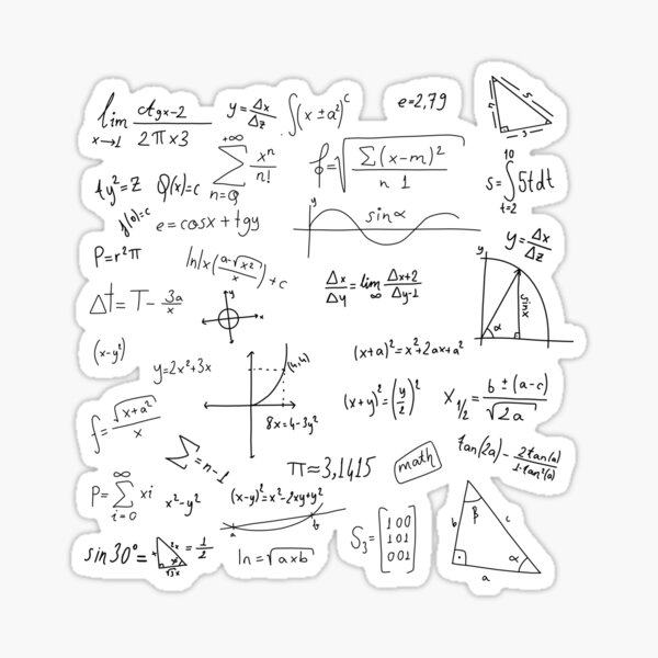 Math Doodle 2 Sticker For Sale By Ventumpluviam Redbubble