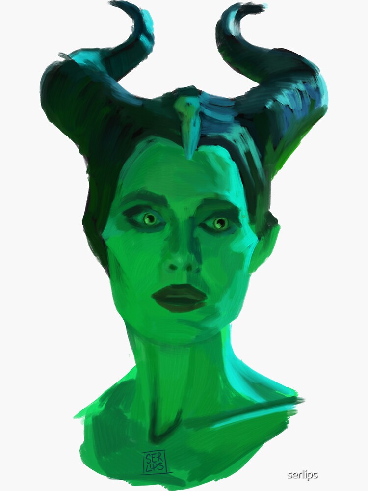 Maleficent Sticker For Sale By Serlips Redbubble