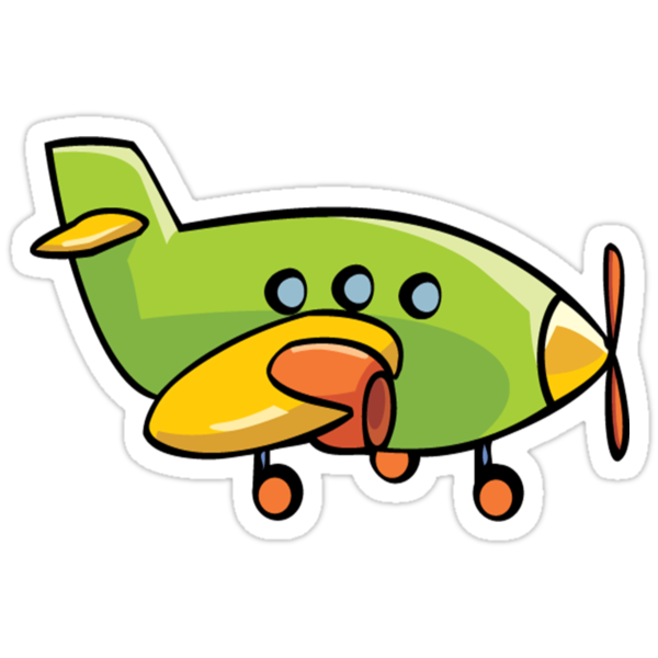"Cute Airplane" Stickers by Sharon Stevens | Redbubble