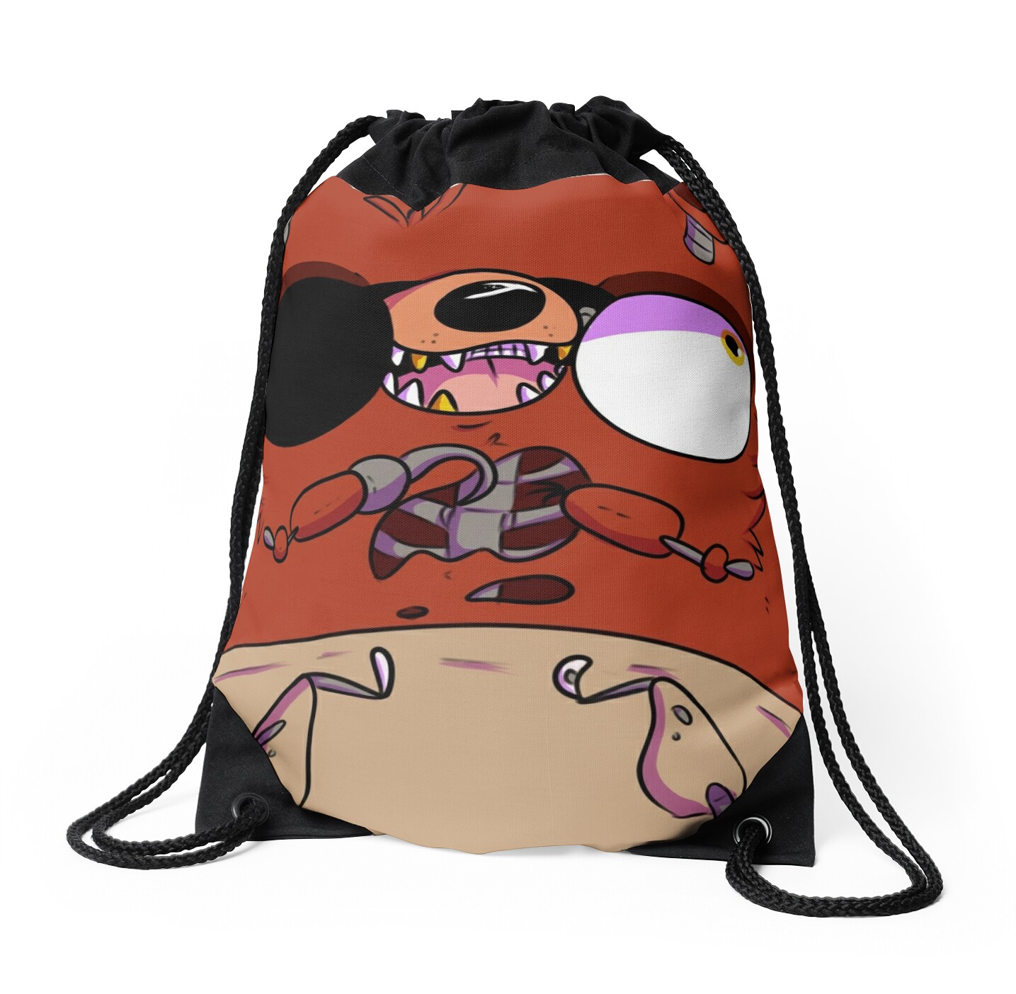 FNAF Foxy Bag Drawstring Bags by Bioticsheep | Redbubble